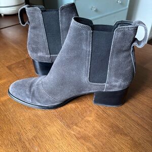 rag & bone WALKER - dark grey suede pull-on ankle boots size 38